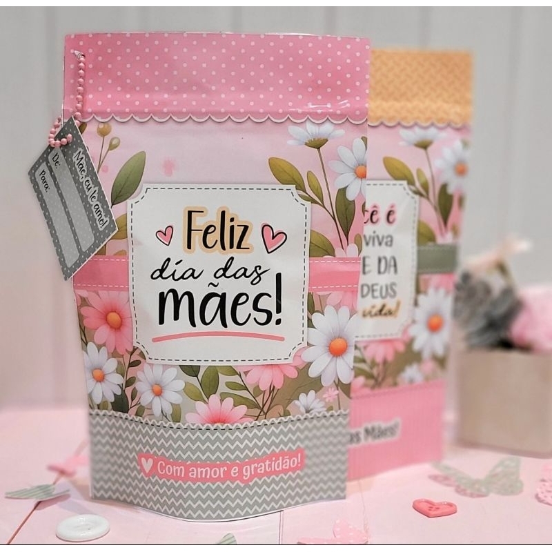Saco zip Lock personalizados Dia das mães/ mimo dia das mães/ saquinhos em Oferta na Shopee