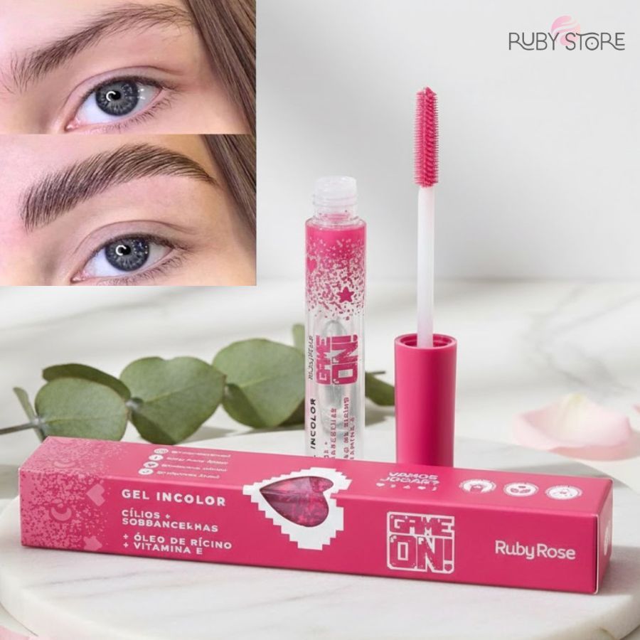 Gel Incolor Cílios + Sobrancelhas - GAME ON Ruby Rose em Oferta na Shopee