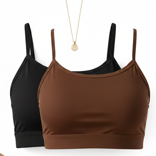 Kit 2 Tops Cropped Suplex com Bojo – Casual e Fitness – Moda feminina verão (Tamanho único M Veste 36 ao 42) em Oferta na Shopee