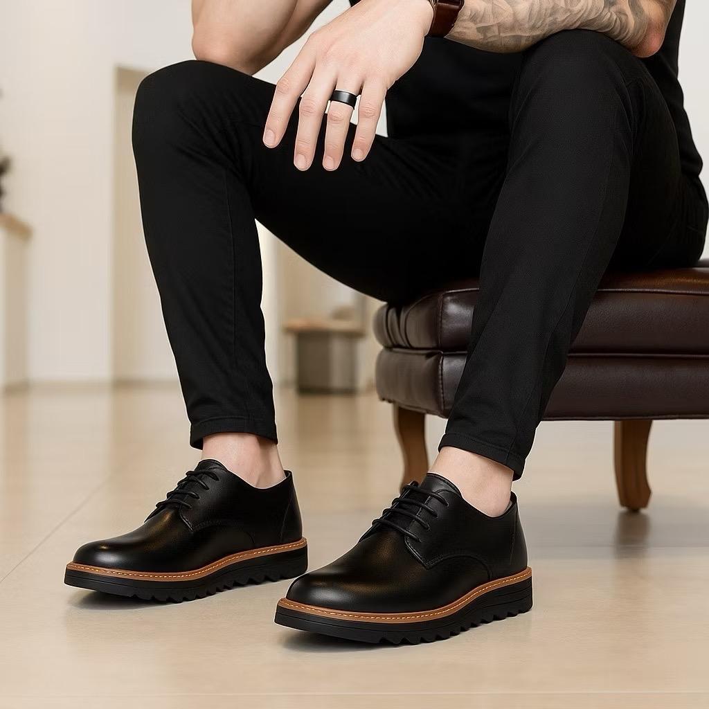 Sapato Social Masculino Oxford Preto com Conforto e Design Clássico em Oferta na Shopee