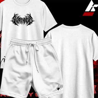 KIT Camisa Streetwear 100% Algodão e Bermuda Mauricinho Unissex Estampa ARANHA ROCK