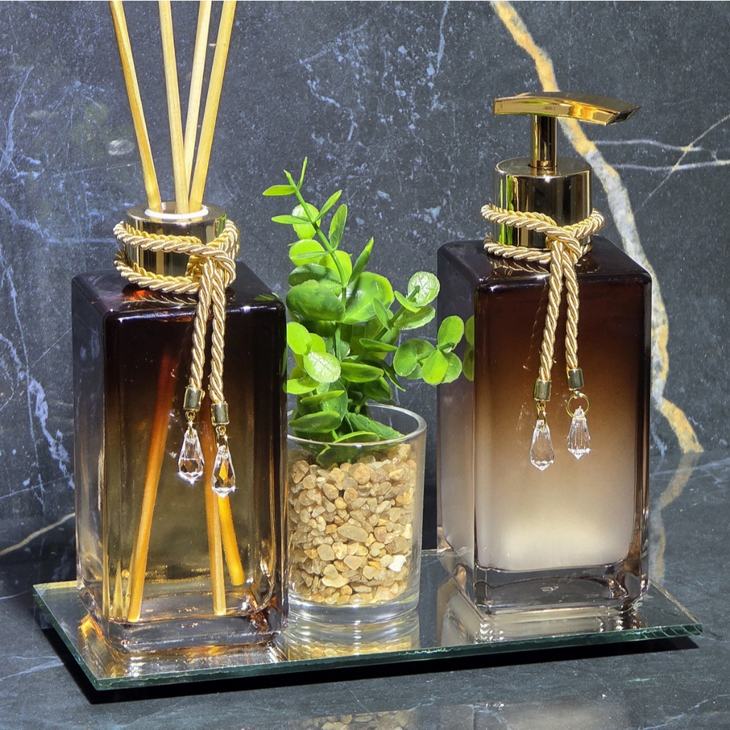 Kit Lavabo Aromatizador Completo com Cheirinho e Porta Sabonete Liquido em Oferta na Shopee