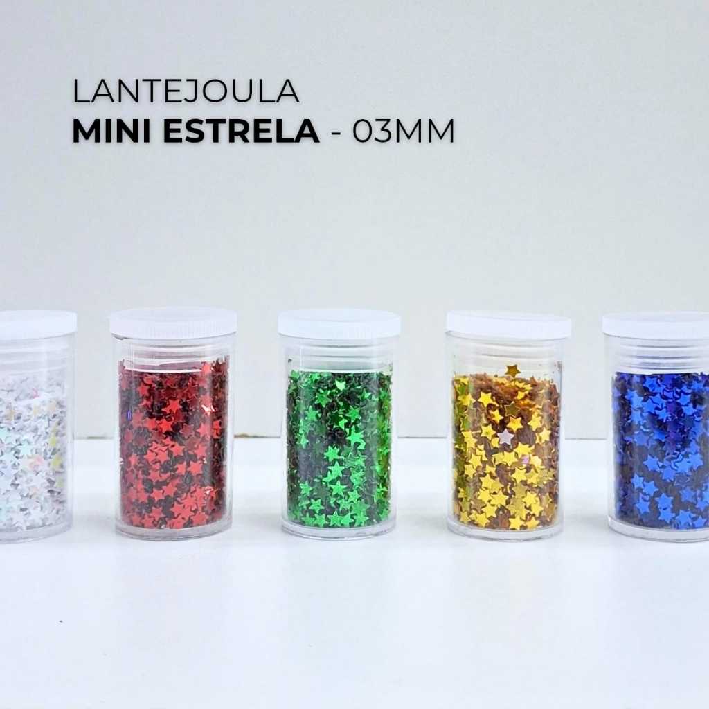 Lantejoulas MINI ESTRELA 3mm (POTINHO | Escolha a partir de 3 Gramas) para Laços e Tiaras