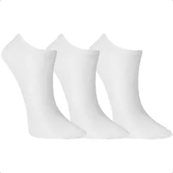 Kit 3 Pares Meia Unissex Soquete Algodão Invisível Confortável Cano Curto Feminino Masculino