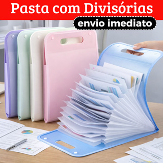 Pasta Sanfonada Com 12 Divisórias Pasta Prancheta Tamanho A4 Escritório Escolar em Oferta na Shopee