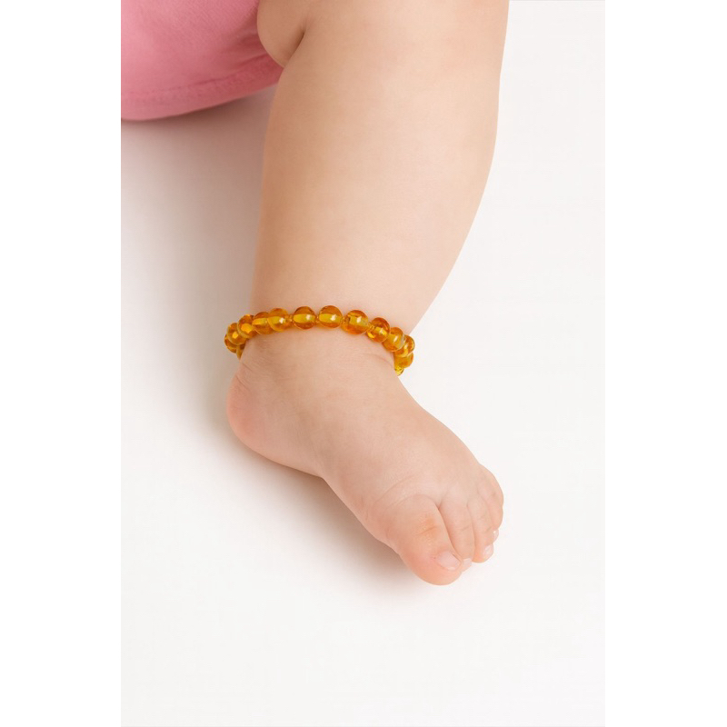 Pulseira De Âmbar Infantil - Fecho de aço mais resistente