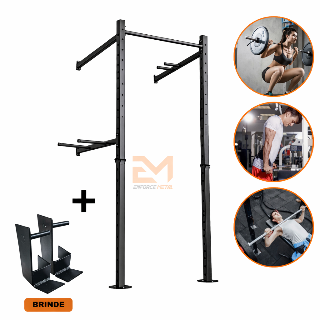 Power Rack Funcional Com Paralelas Suporte de Agachamento Supino Barra Fixa Barra ParalelaAcademia