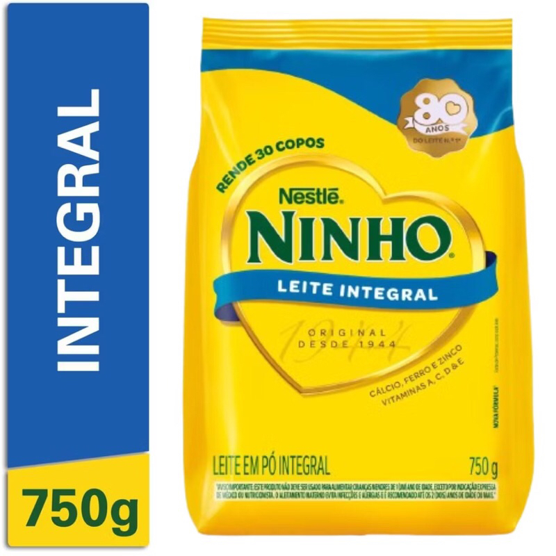 Leite em Pó Ninho Integral Sachê 750g