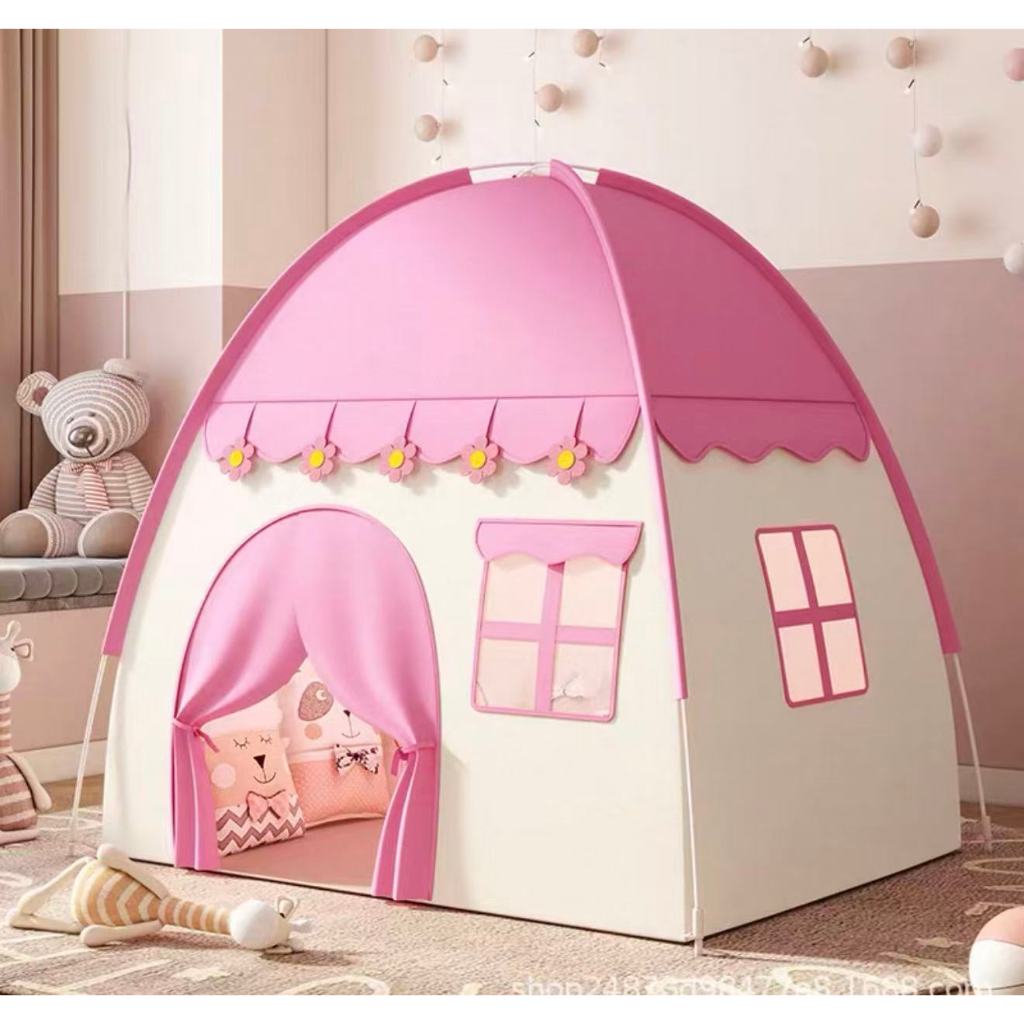 Imagem Barraca Casinha Infantil Rosa Flor Grande 1.3M Menina Princesa Presente Crianças