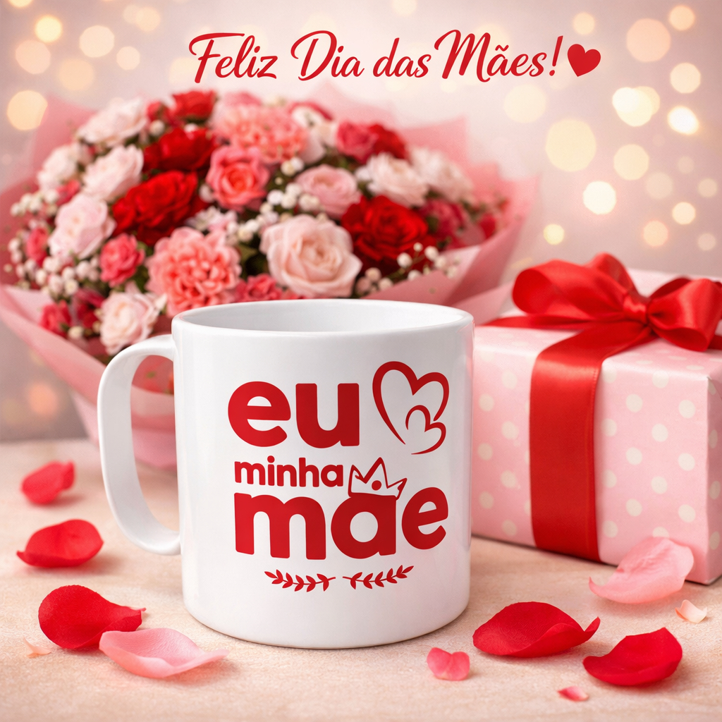 KIT DE 25/50 CANECAS PLÁSTICAS EU AMO MINHA MÃE 400 ML DIA DAS MÃES LEMBRANCINHA BEBIDAS em Oferta na Shopee