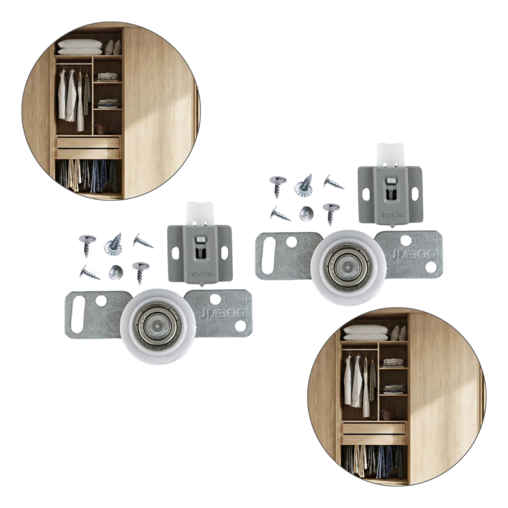 Kit Joelini Roldana P/ 1 Porta De Correr Jm300 Móveis Guarda Roupa