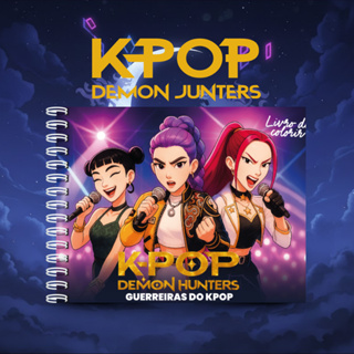 Livro De Colorir K-Pop Demon Hunters Guerreiras do Kpop Capa Dura 50 Folhas de 180g em Oferta na Shopee