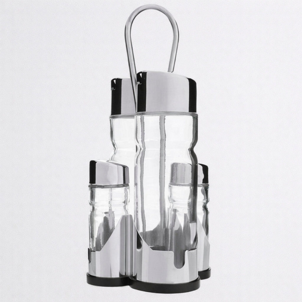Conjunto Porta Azeite Vinagre Saleiro Paliteiro Cozinha Bar em Oferta na Shopee