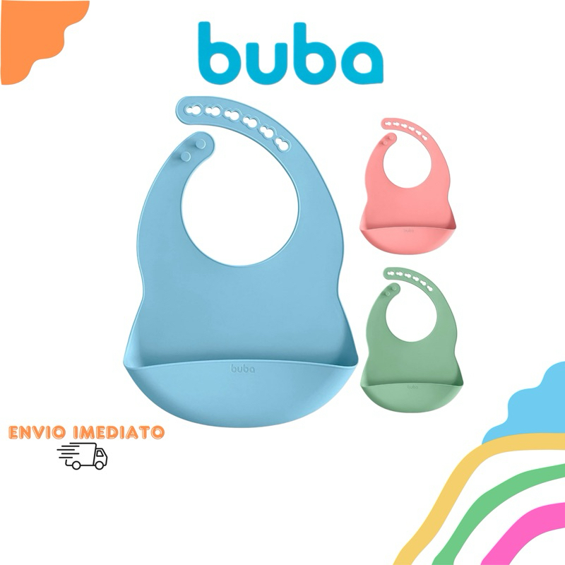 Babador Buba Silicone Impermeável Pega Migalhas Liso Bebê em Oferta na Shopee