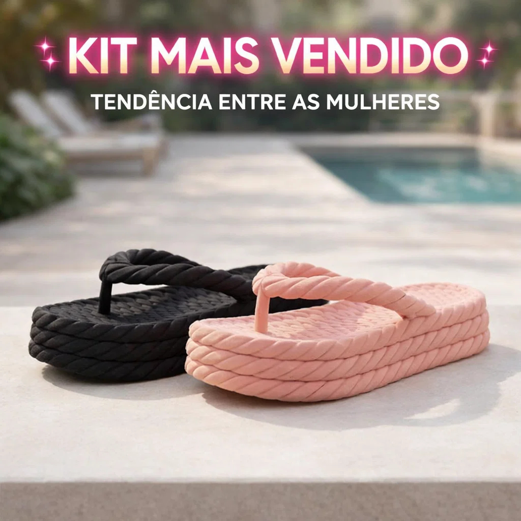 Kit Slide Feminino Trançado 2 Pares Plataforma Confortável Anatômica Macia Leve Casual Tendência em Oferta na Shopee
