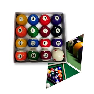 Jogo de Bolas de Bilhar Numerada faixada Com Bolão para treino Snooker Profissional em Oferta na Shopee