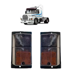 Par Lanterna Dianteira Scania 112 113 143 Pisca Seta Fume