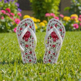 Use Chinelo de tira feminino moda tropical com acabamento refinado solado leve para conforto diário