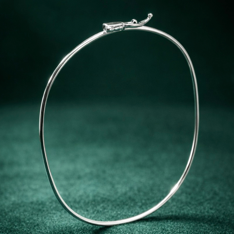 Bracelete Prata 925 Liso Fio Achatado Sofisticado e Atemporal