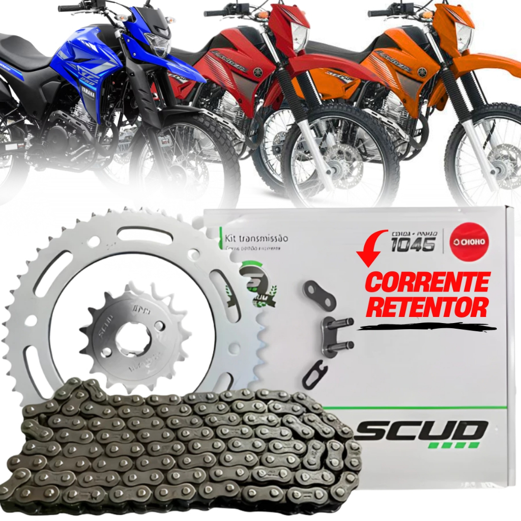 Kit Transmissão Lander 250 Tenere 250 Com Retentor - Scud