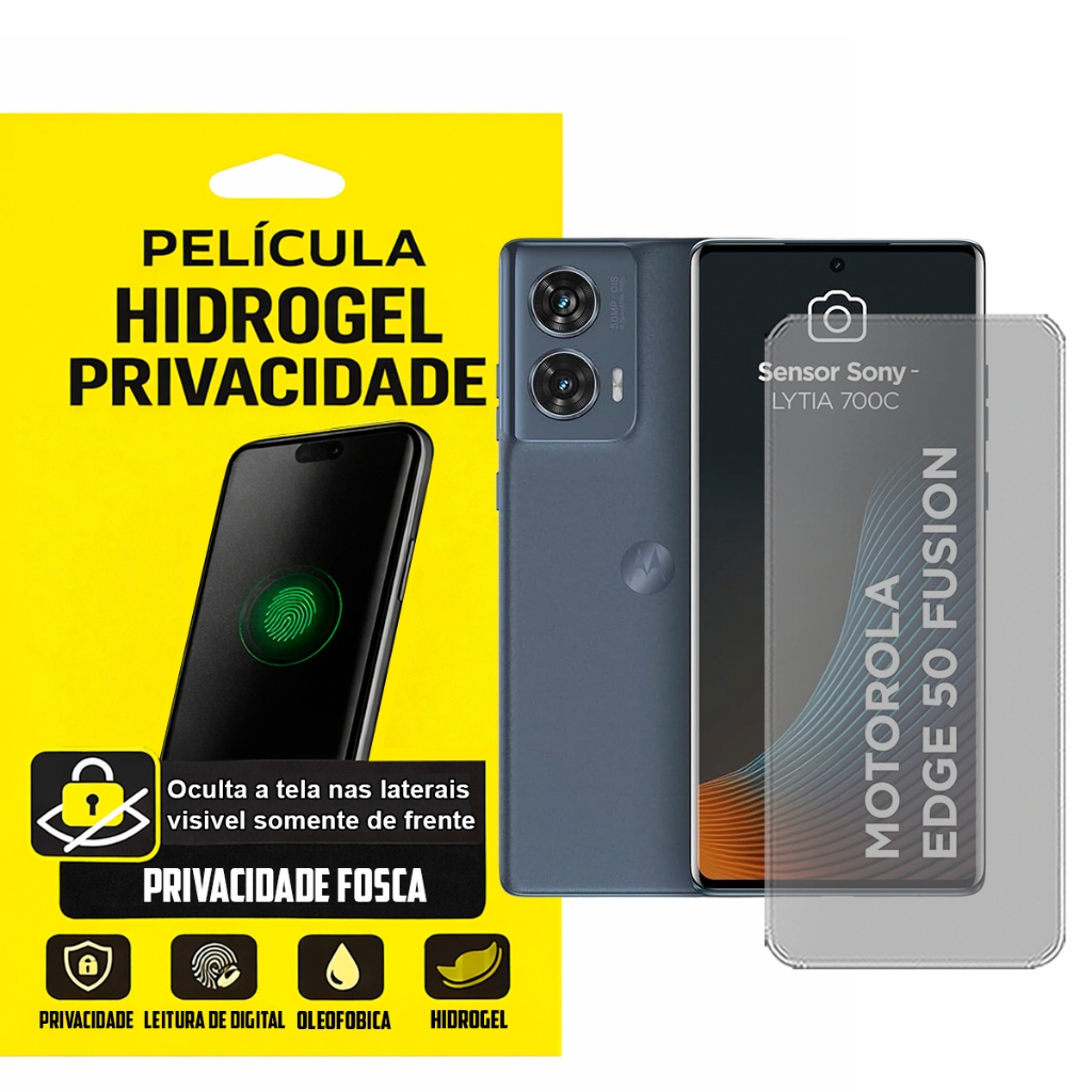 Película (Privacidade) Fosca Hidrogel Slim TPU Protetora para Smartphone Motorol