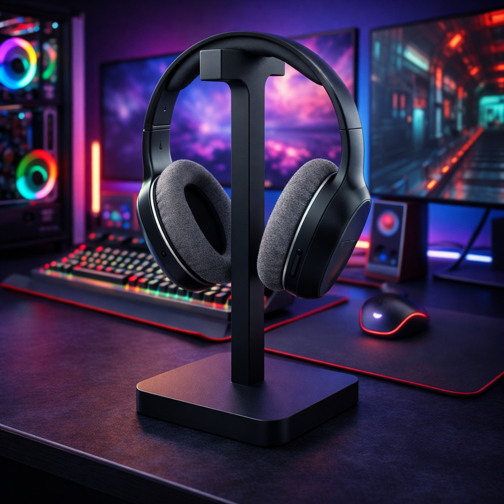 Suporte de Mesa para Headset Gamer Porta Fone de Ouvido Universal Elegante Luxo Preto/Branco/Rosa em Oferta na Shopee