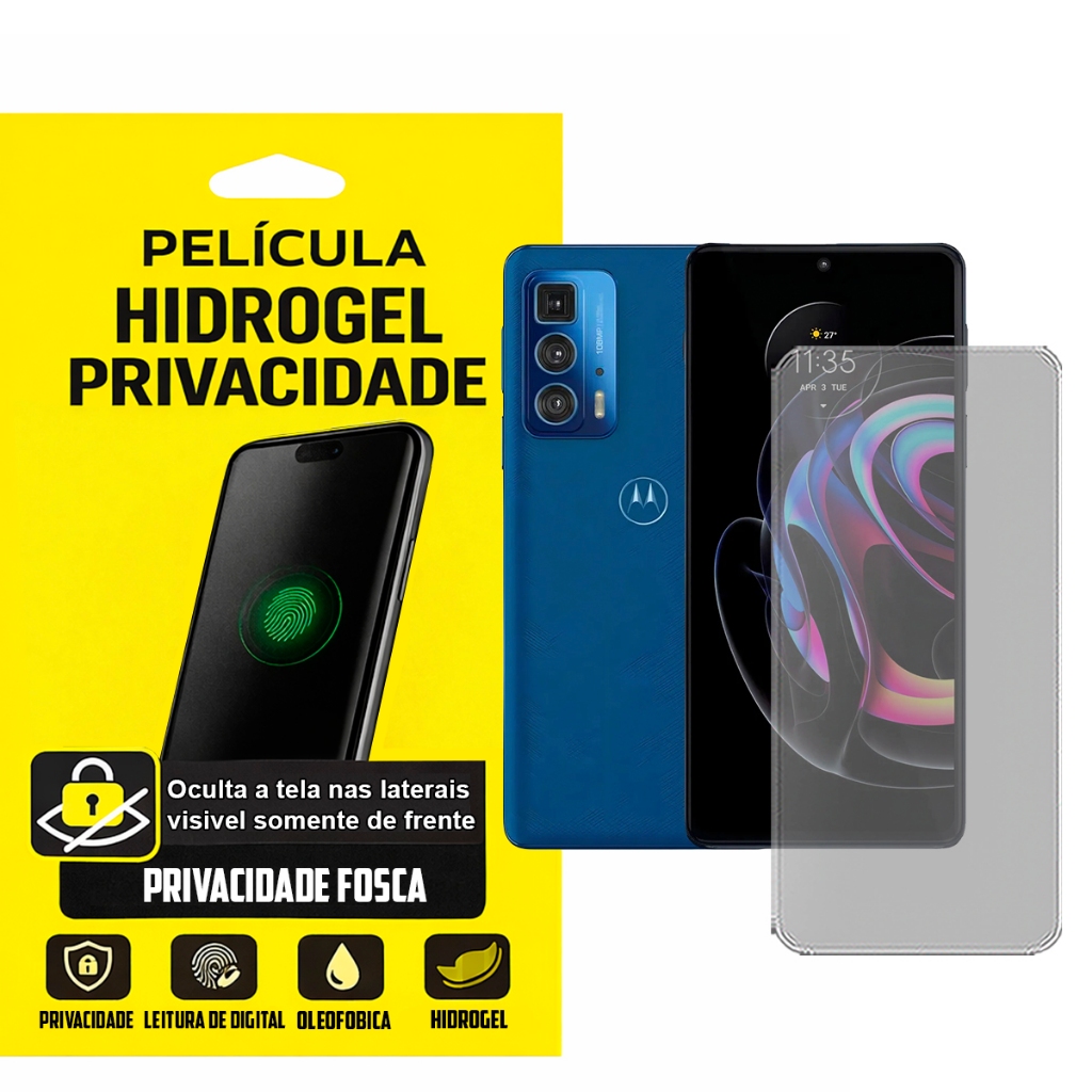 Película (Privacidade) Fosca Hidrogel Slim TPU Protetora para Smartphone Motorola Edge 20 PRO