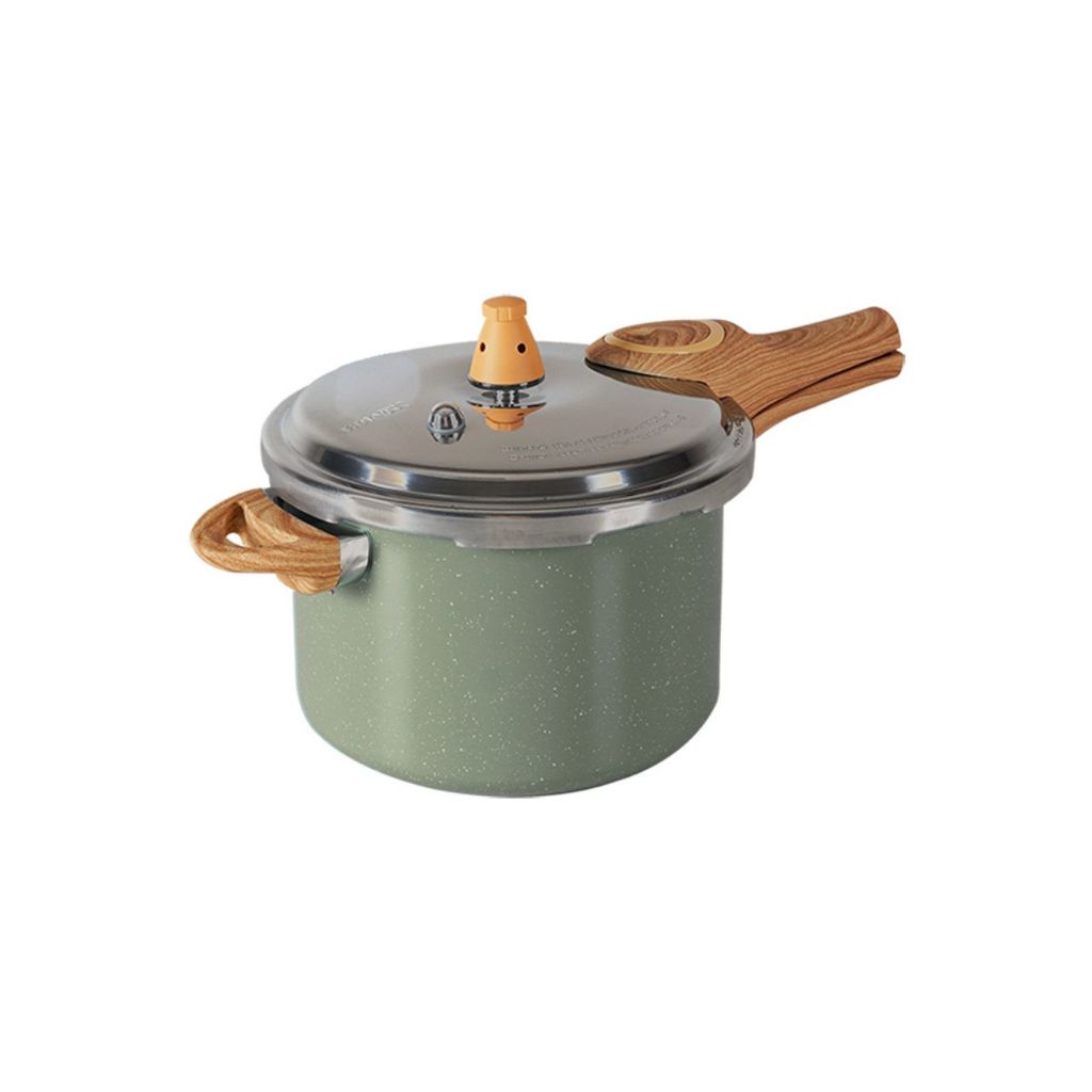 Panela de Pressão com Indução Ceramic Life Brinox - 4,2 L - Antiaderente - Verde Botanika em Oferta na Shopee