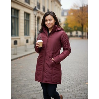 Casaco feminino Acolchoado Plus Size com Capuz Removível tamanhos 48 a 56 Inverno