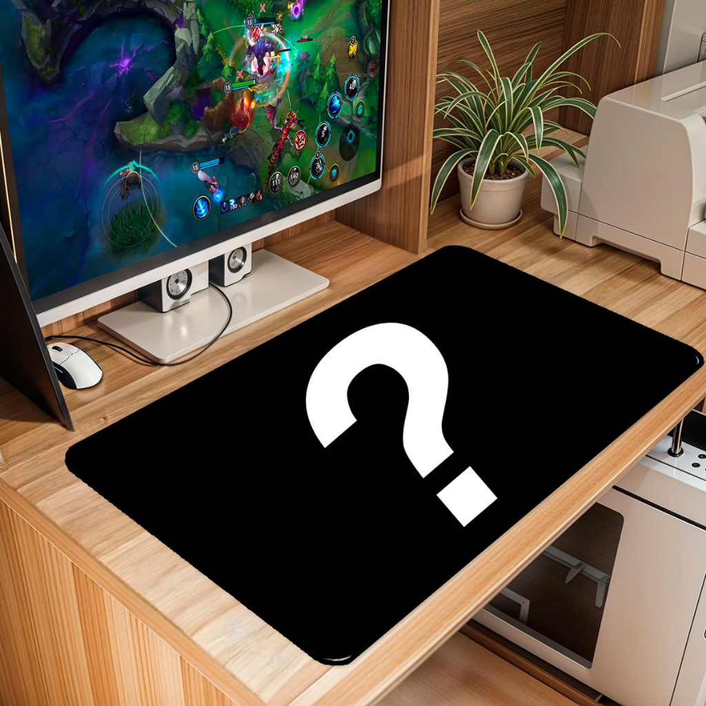 Mouse Pad Aleatório Grande Varios Temas Gamer Anime Abstrato Entre Outros Borda Costurada