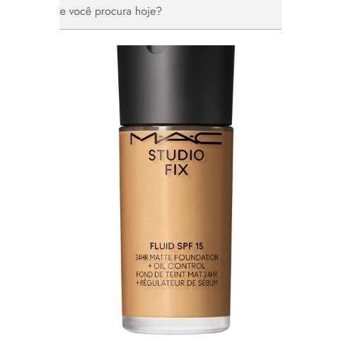 Base Líquida M·A·C Soft Matte Studio Fix - Tons Escuros FPS15 NC38