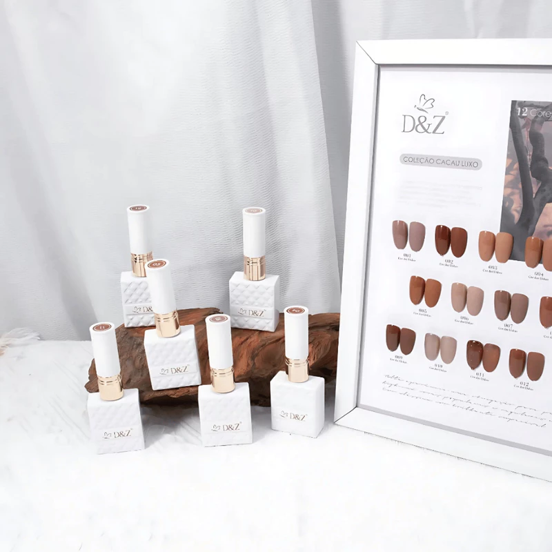 Kit Coleção Esmalte em Gel Cacau D&Z em Tons Terrosos