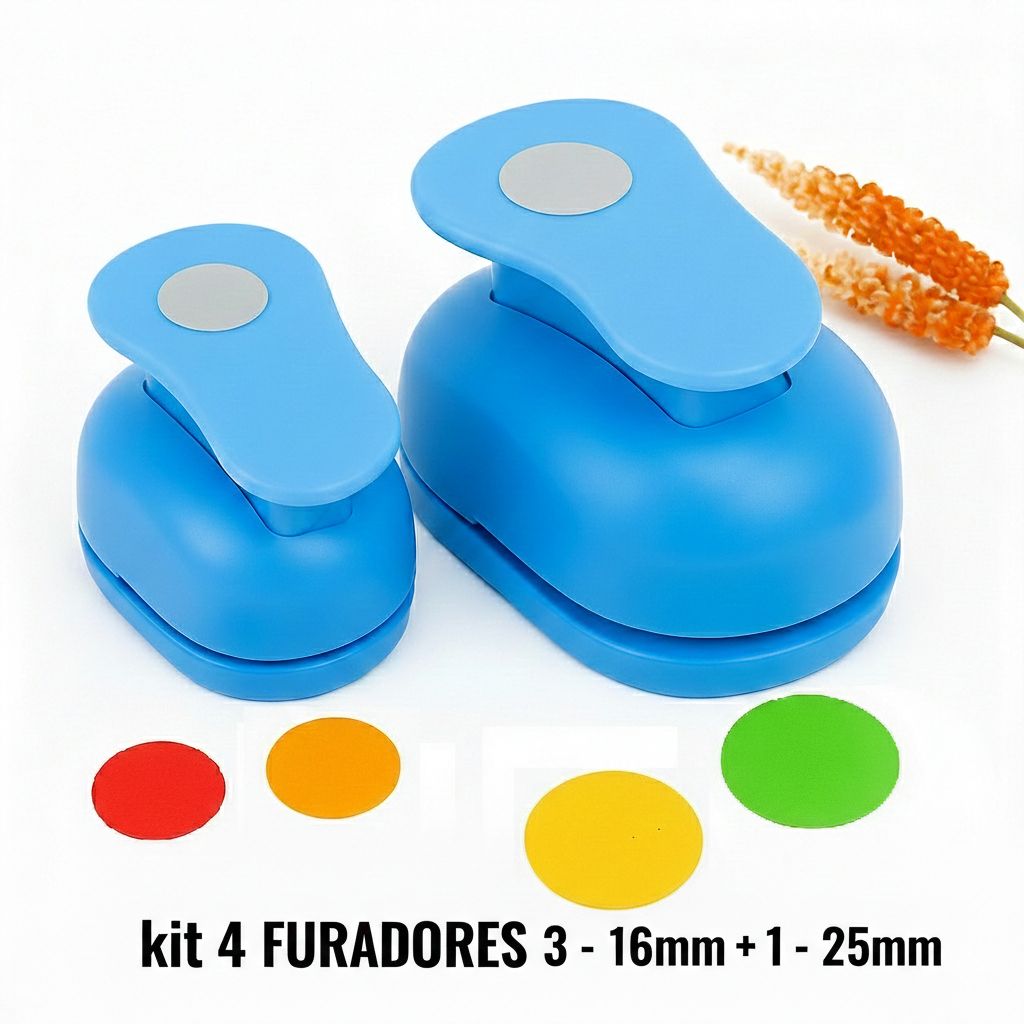 Kit 4 Cortador Eva Scrapbook Papel 16mm + 25mm - A Escolher