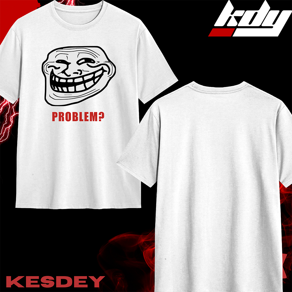 CAMISETAS T-SHIRT 100% Algodão UNISSEX STREETWEAR Estampa Personalizada TROLL PROBLEM