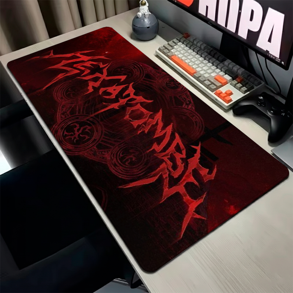 MousePad Speed Gamer Antiderrapante Bordas Costuradas Confortavel Liso Com Estampa De Ordem Paranormal Diversos Tamanhos