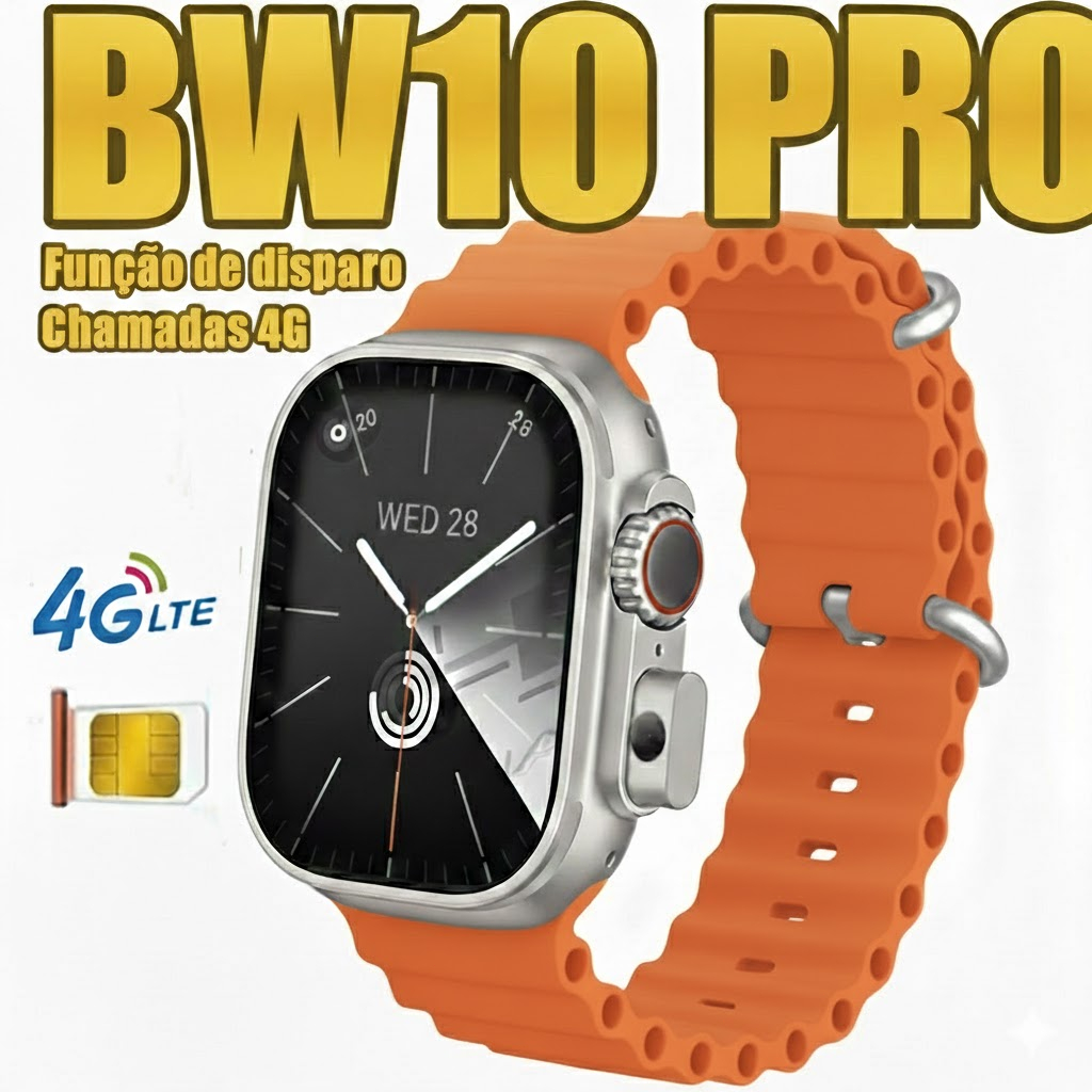 2026 BW10 Pro 4G Smartwatch 2.01 Polegadas Com Longa Duração De Bateria E Função De Câmera Adequado