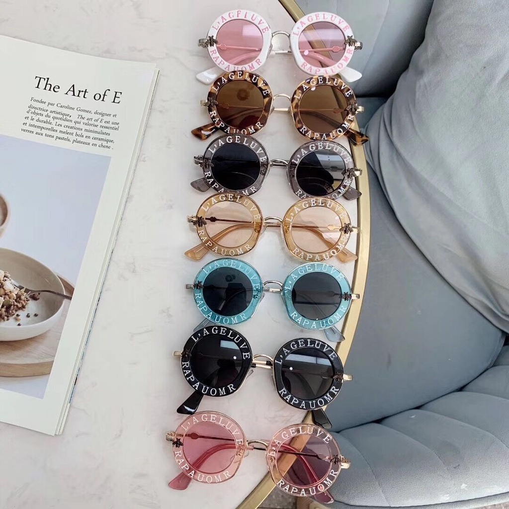 Óculos de Sol Infantil Redondo Fashion Estilo Divertido para Crianças – Cores Sortidas