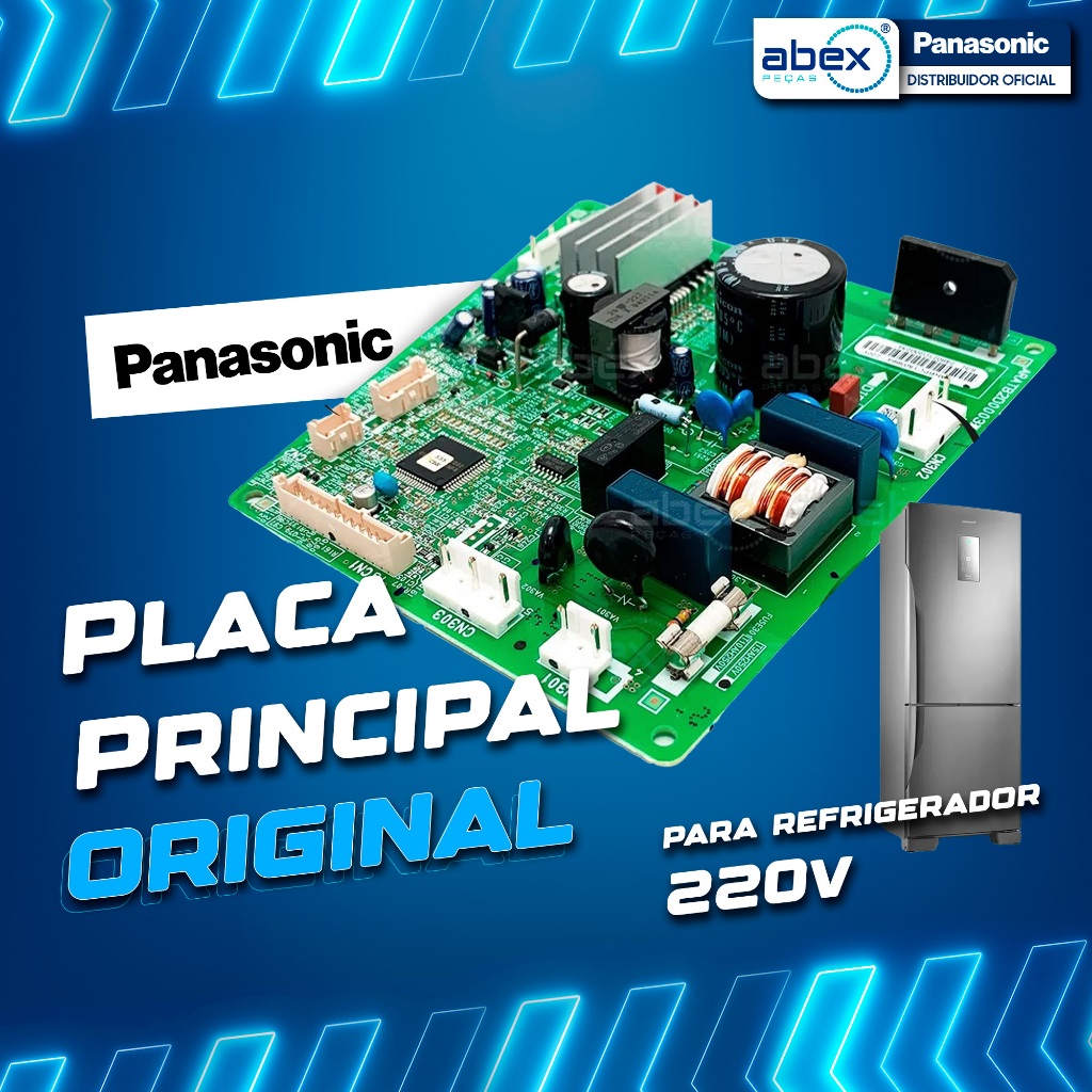 Placa Principal Geladeira Panasonic BB51PV BB52PV BB53PV ARBPC1A03664 220V Motor Panasonic Original