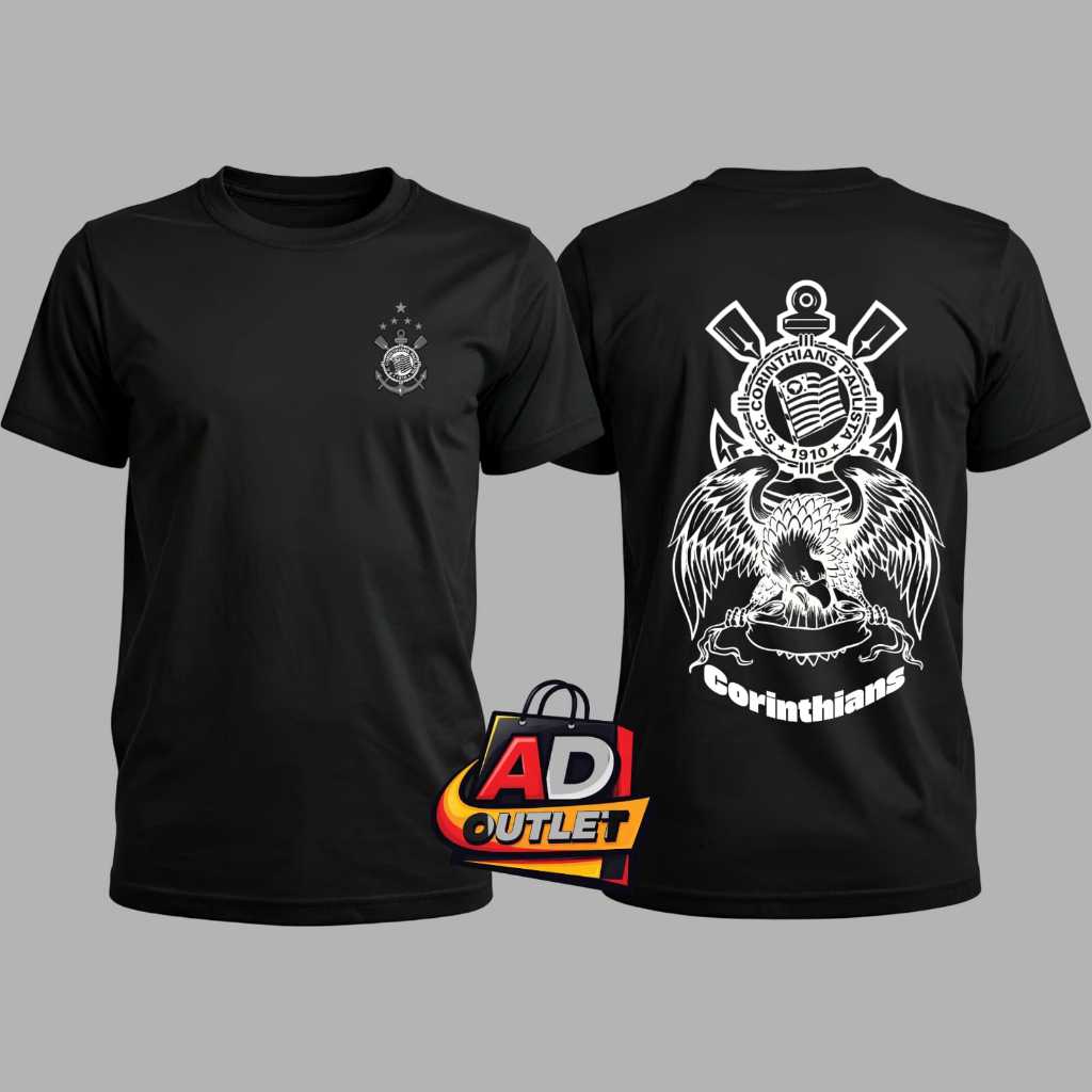 Camisa Corinthians 100% Algodão Mostre sua paixão pelo Timão com conforto e estilo! Nossa camisa do Corinthians é confec