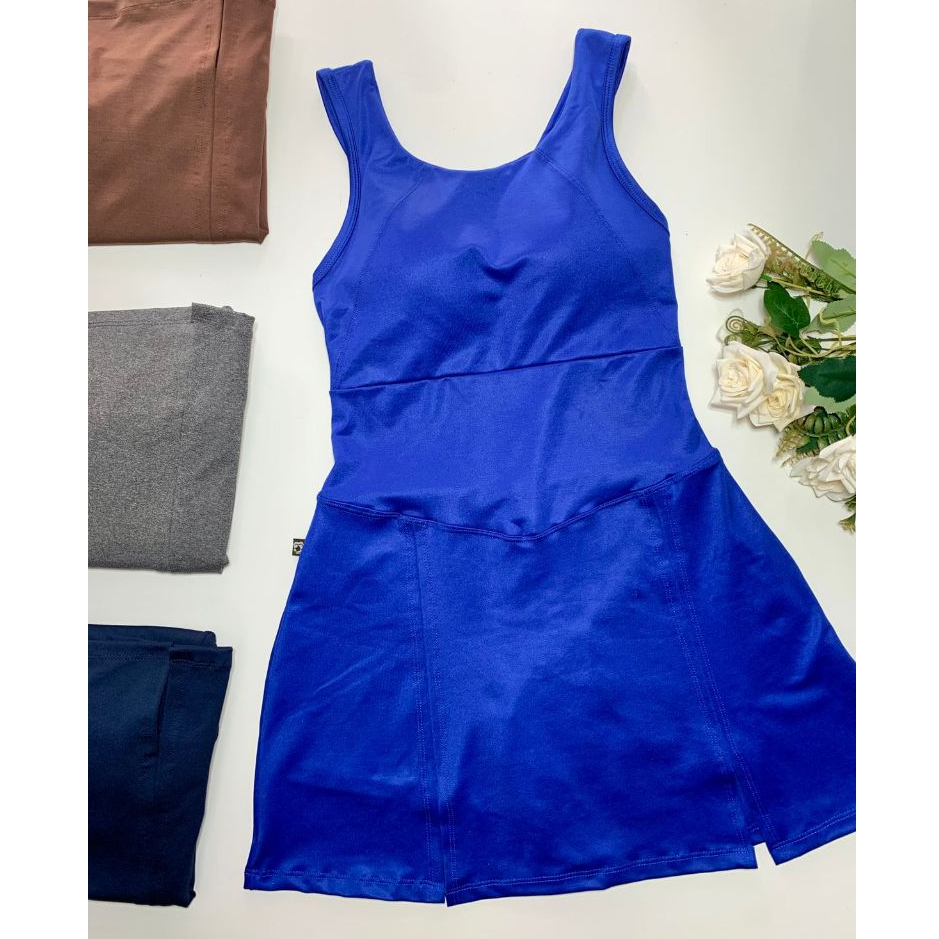 Macaquinho Feminino com Saia Fitness Academia Casual Conforto e Estilo | M e G