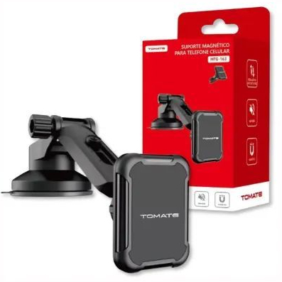 Suporte Magnético Veicular MTG-163  Rotação 360° Fixação Forte para Celular GPS Painel Carro Universal