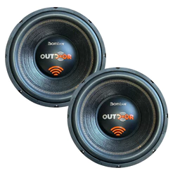 Par Alto Falante Subwoofer Bomber Outdoor 12 Pol 500w Rms 4 Ohms
