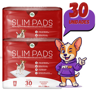 Tapete Higiênico Pet Cães Slim Pads 80cm x 60cm Petmais 30 unidades em Oferta na Shopee