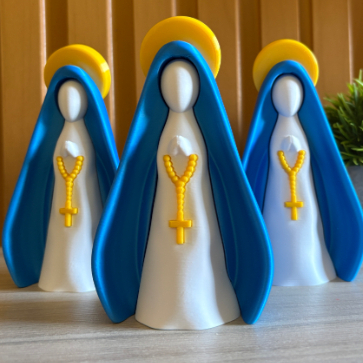 Escultura Virgem Maria Decorativa Religiosa – Imagem Nossa Senhora Fé Proteção e Paz | Estátua Católica para Casa Altar