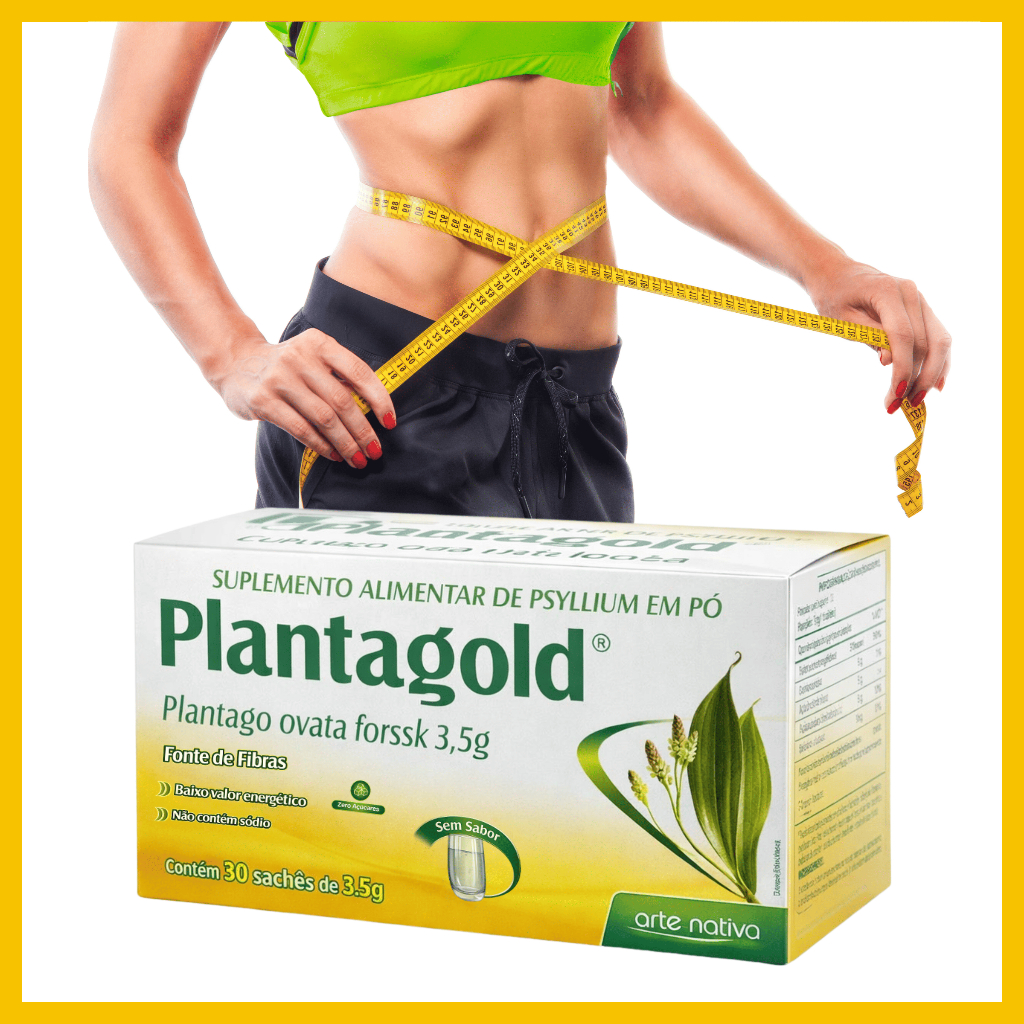 Planta Gold Sem Sabor Bem-Estar Digestivo com Psyllium 3,5g 30 Sachês Rotina Digestiva