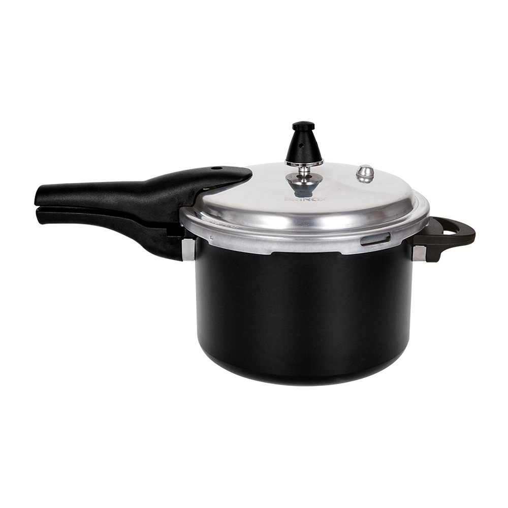 Panela de Pressão 20 cm 4,2L Antiaderente Ceramic Life Brinox Super - Cor Preto