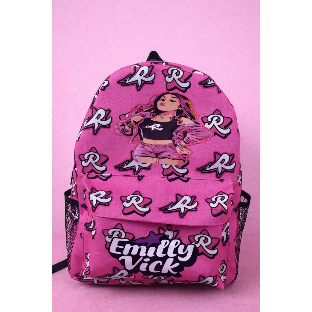Mochila Escolar Infantil Emilly Vick Rosa Alça Regulável
