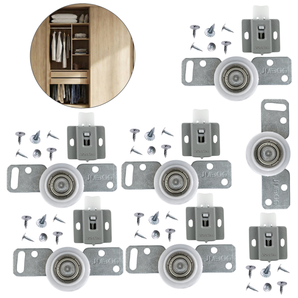 Kit Roldana P/ 3 Porta De Correr Jm300 Móveis Guarda Roupa