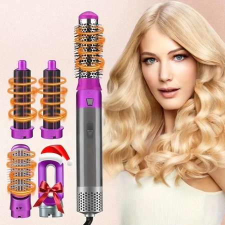 Escova 5 em 1 Secador, Pente, Modelador, Aumenta volume Profissional