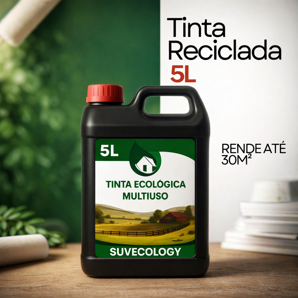 Tinta a Óleo para Madeira 5L -Suvecology - Reciclada ótimo custo - Tinta Reciclada uso GERAL